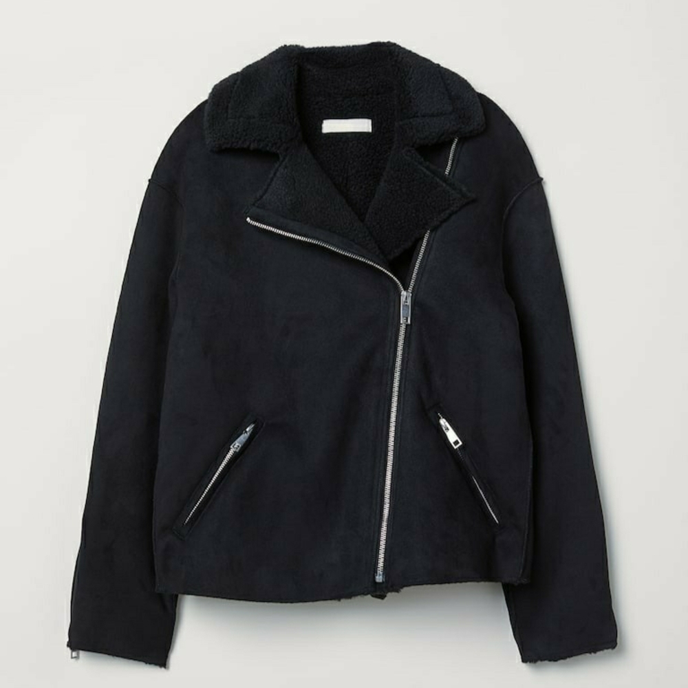 H&M Faux suede Biker jacket, size XS-S